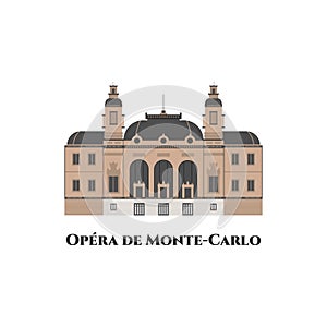 The Opera de Monte-Carlo in Monaco. An opera house and part of the Monte Carlo Casino. Attractive building landmark. European