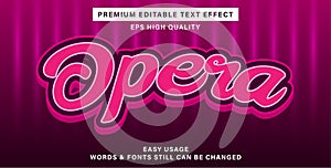 opera editable text effect style