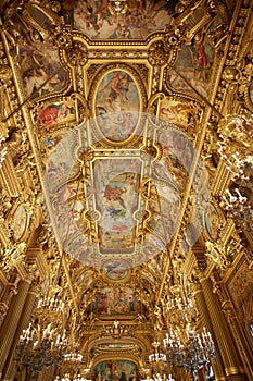 Opera Garnier interior in Paris, luxury