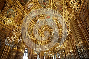 Opera Garnier luxury interior in Paris