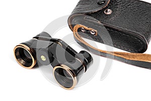 Opera glasses binoculars isolated on a white background