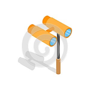 Opera glasses icon, isometric 3d style