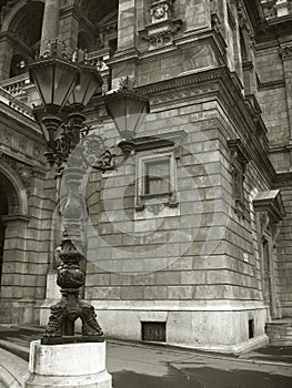 Opera House in Budapest - black and white