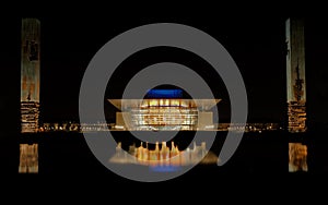 Opera house in Copenhagen at night