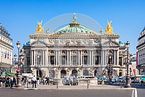 Opera house Grand Opera; Opera Garnier at night. Paris, France