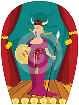 Opera singer on stage photo