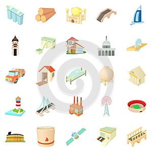 Operand icons set, cartoon style