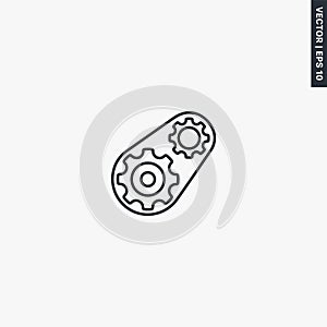 Operate, linear style sign for mobile concept and web design