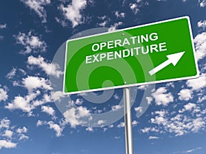 Operating expenditure traffic sign photo