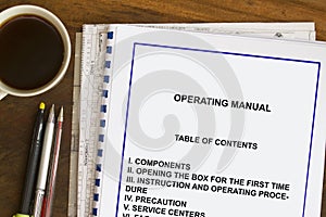 Operating manual photo