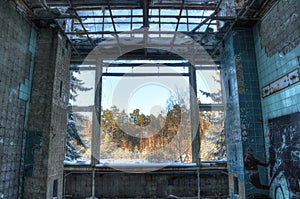 Operating room in an abandoned hospital