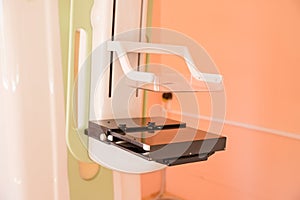 Operating room with Mammography X-Ray System Machine in hospital. Laboratory, medical and health care concept