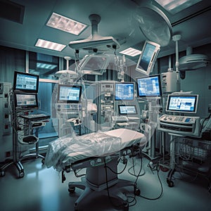 Operating room with surgical equipment