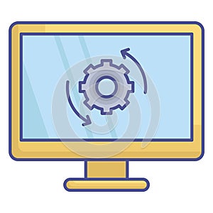 Operating system Fill Vector icon which can easily modify or edit