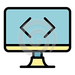 Operating system programming icon color outline vector