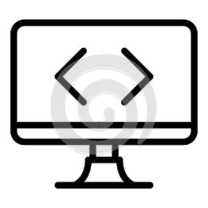 Operating system programming icon, outline style