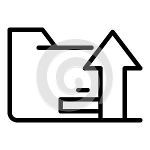 Operating system upload folder icon, outline style