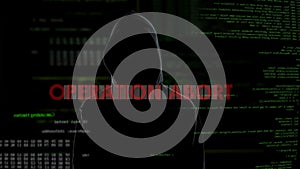 Operation abort, unsuccessful attempt to infect computer with trojan virus