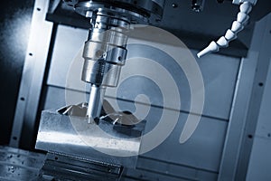 The operation of CNC milling machine .