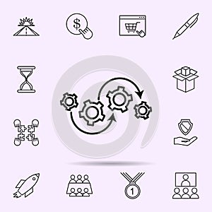 operation process icon. Universal set of web mix for website design and development, app development