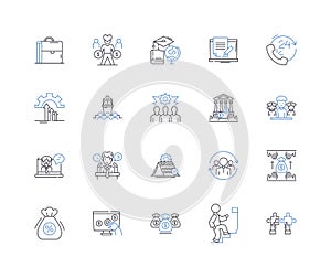 Operational effectiveness line icons collection. Efficiency, Productivity, Optimization, Streamlining, Performance