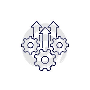 Operational excellence, production growth icon