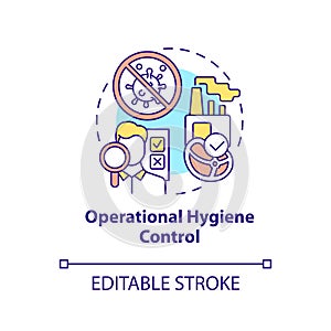 Operational hygiene control concept icon