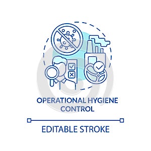 Operational hygiene control turquoise concept icon