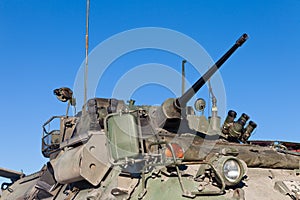 Operational military armored tank turret gun