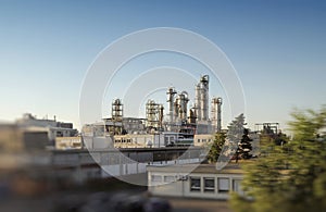 Operational petrochemical plant gas