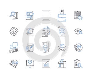 Operational process line icons collection. Efficiency, Workflow, Optimization, Productivity, Streamlining, Automation