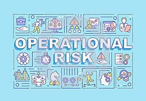 Operational risk word concepts blue banner