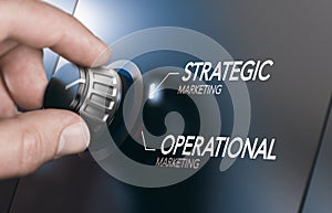 Operational or Strategic Marketing. Concept