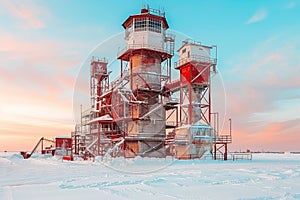 Operational vibrating screen stone crusher in quarry for mineral and cement processing