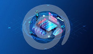 IT Operations Analytics Concept - ITOA - 3D Illustration