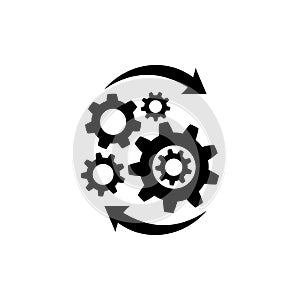 Operations icon in flat style isolated on white photo