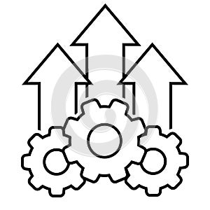 Operations icon vector. workflow illustration sign. work flow symbol. automate logo.