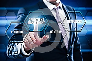 Operations Management Strategy Business Internet Technology Concept