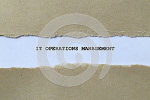 it operations management on white paper