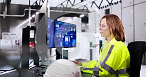 Operator And Engineer Monitor SCADA System