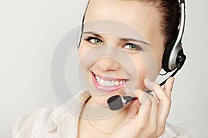 Operator in headset