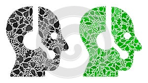 Operator Icon Ecology Collage of Leaves