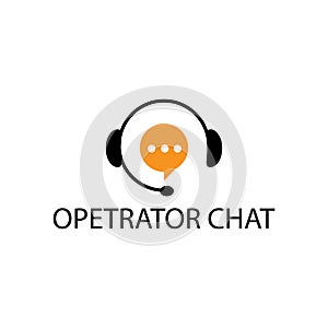 operator logo vector illustration chat design