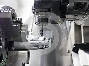 Operator machining automotive part