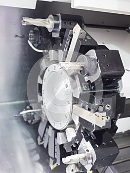 Operator machining automotive part