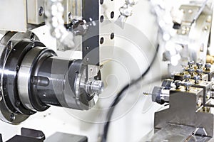 Operator machining automotive part