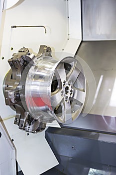 Operator machining automotive part