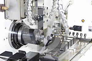 Operator machining automotive part