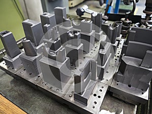 Operator prepare EDM electrod of precision mold and die