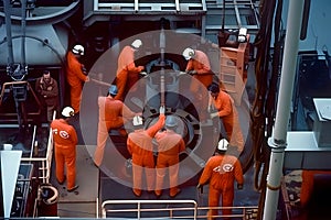 operator recording operation of oil and gas process at oil and rig plant, offshore oil and gas industry. Neural network